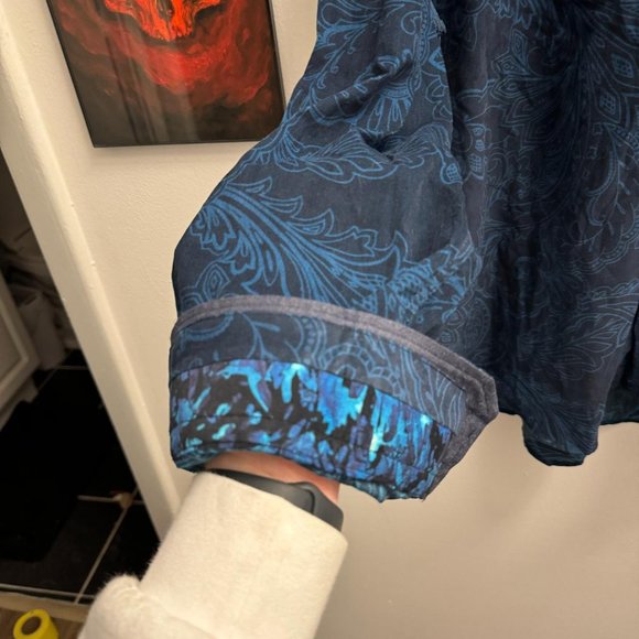 Robert Graham Tarvos Dark Teal Corduroy Paisley - Picture 2 of 5